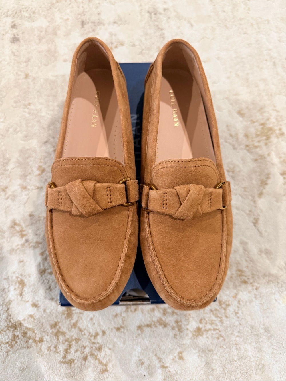 Cole Haan Women's Suede Loafers in Tan